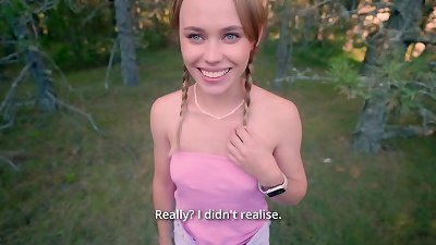 fucking my stepsister's beaver in nature because I got a manstick at the view of her naked butt