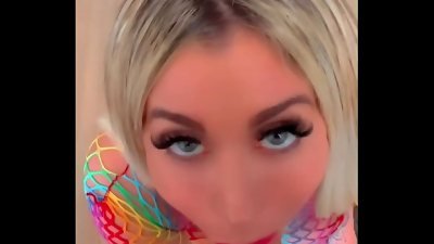 scorching platinum-blonde likes to deepthroat a fat cock. blowjob COMPILATION