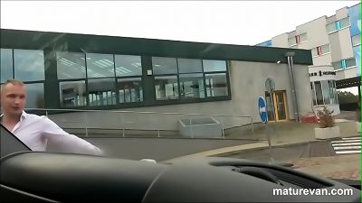 round grannie picks up young chisel at MatureVan