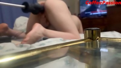 Recorded at home, romping my ass with a massive machine