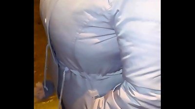 ACOSANDO A MADURA VENEZOLANA CULONA EN LAS CALLES DE LIMA CON HILO ROJO PARTE two