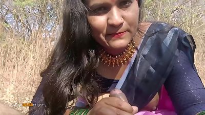 Indian with big hooters seduced hubby in open and pounded him in the forest