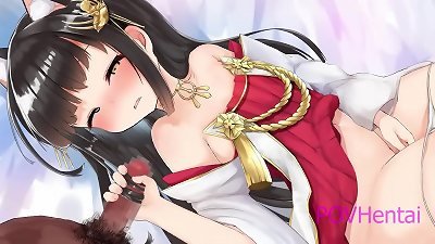 Kemokko Ecchi palm job (POVHentai)