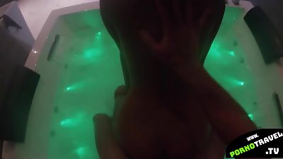 hot japanese pulverize hard in jacuzzi
