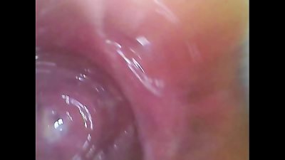 Real cunt orgasm contraction cam inside pussy!!! cum found in vagina juices under microscope!!!