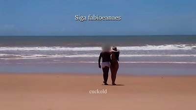 SECTION juicy multiracial joy from crazy howife. molten wife in swimsuit demonstrates off on the beach and takes the giant black manhood in white swimwear and gets massage in front of the cuckold.