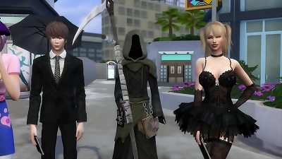Death Note porno Light fucks Misa Beside The Grim Reaper emo teen hentai manga porn
