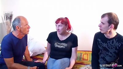 GERMAN elderly mom AND dad DEFLORATION MMF WITH STEP sonnie