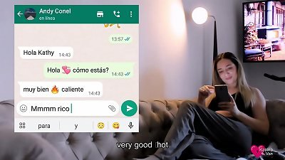 I chat with a fan, then he comes to break my butt