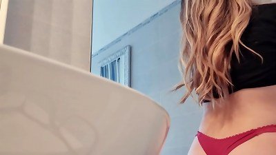 steamy dame with her breasts out