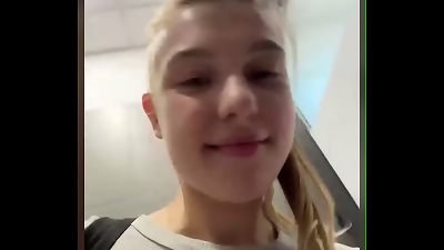 creampie pussy. drizzling in public and fingering