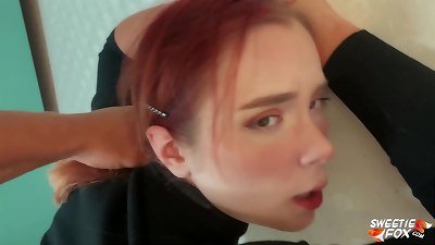 guy Facefuck, rough cootchie screw of enslaved redhead and gravy on boobs