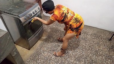 STEPMOTHER GETS TANGLED IN THE KITCHEN AND ASKS HER BANDIT STEPSON FOR HELP. THE man COMES TO HELP HER BUT ALSO TO nail HER. REAL HOMEMADE pornography OF STEPSSON plumbing STEPMOTHER