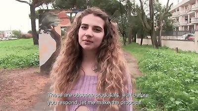 stellar Italian chick Accepts 1000&euro; To Have hookup With A Stranger - English subtitles