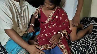 super-cute Bhabhi hotwife with husband and plowing with her two bro