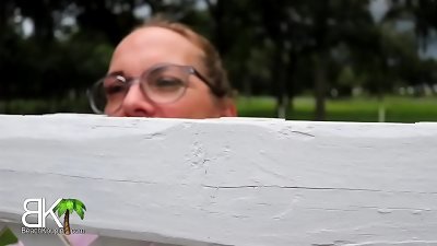 Karen gets tied up, gags on jizz-shotgun and dual jammed for being curious