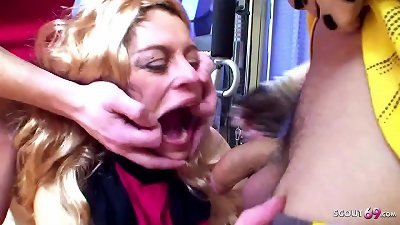 slim older mummy entice to threesome dp fuck-a-thon by 2 youthful dudes