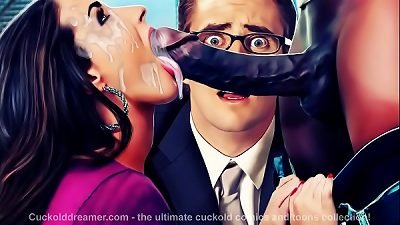 bbc whore cheating dark-hued meatpipe worship interracial cheating Cartoons