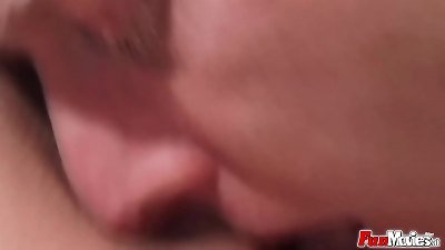 inexperienced babe getting facialized