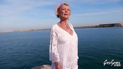 70 yr older Eva teaches two fiery stallions