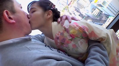 Part 1ã€Under Her Kimono Lies a seductive Body! The horny CEO squeezes manstick Raw! swallows cum 4 Times Straight!!ã€‘