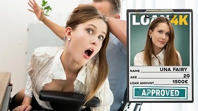 VIP4K. promiscuous teenager Una pixie knows she's a bad damsel and got spanked by a loan manager