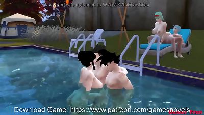Dragon Ball porn Epi 46 Milk mom and wifey fucky-fucky in the Pool Bulma and Chichi stunning Wives Share their Stepchildren and Have an sex They plumb Her in the butt Like whores manga porn