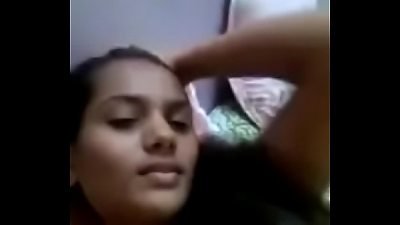 school woman demonstrates breasts for her bf