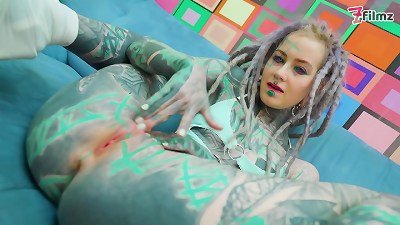 strongly tatted duo xxx anal nail