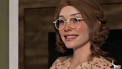 naughty Colledge stud plows his Uncle's new warm Nerdy wife