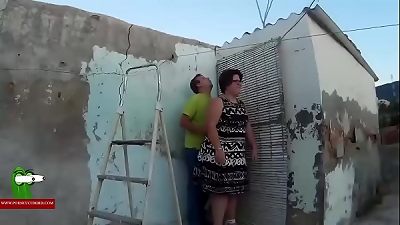 It's time to stop working for fucking in the old patio ADR0433