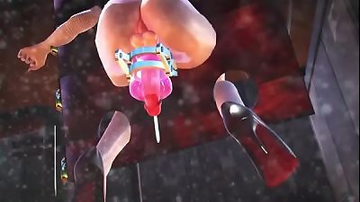 MMD atada y masturbada