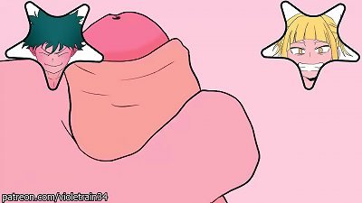 Deku jerks then penetrates Himiko Toga