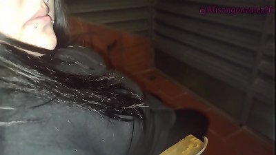 My stepsister was providing me a blowjob on the balcony of our house, and the neighbor just happened to come out and nearly caught us.