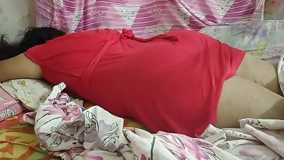 nasty scorching Desi girlfriend in red - torrid figure rubdown