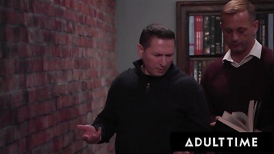 ADULT TIME - slutty teenager pawg Heather honey gangbanged By elder Staff In Public Library! 6-ON-1