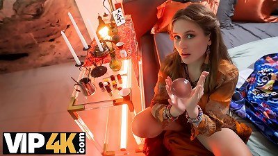 DEBT4k. young fortune-teller with firm knockers and uber-cute arse provided a magical ritual with her gash