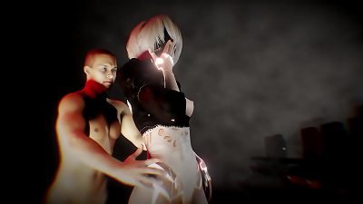 YoRHa 2B bang-out Robot in domination & submission fuck-fest show | Nier Automata porno Parody