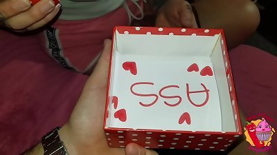 On Valentine's Day nerdy teen squirt with ass-fuck and fellatio