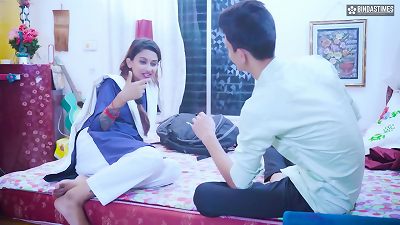 adorable Desi school doll Step sis extrimely 1st sex after university by her step brother