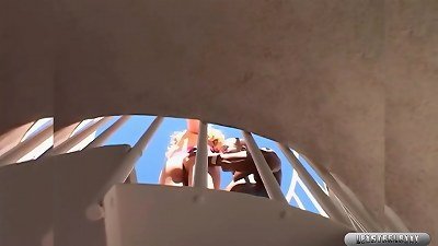 Nikki Nievez Takes Off Her g-string swimsuit And plowing With Lex Steele!