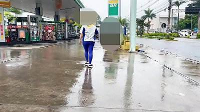 scorching gas station attendant leaked online providing her ass to the gas station manager